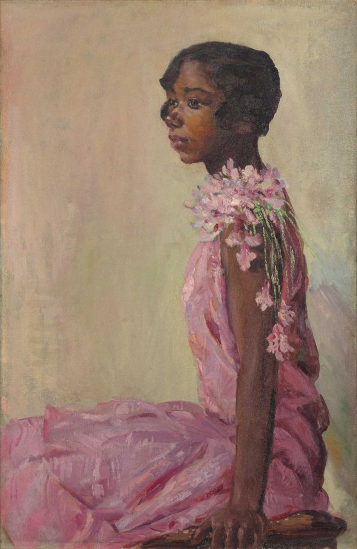 Girl in a Pink Dress, by Laura Wheeler Waring, c. 1920s.