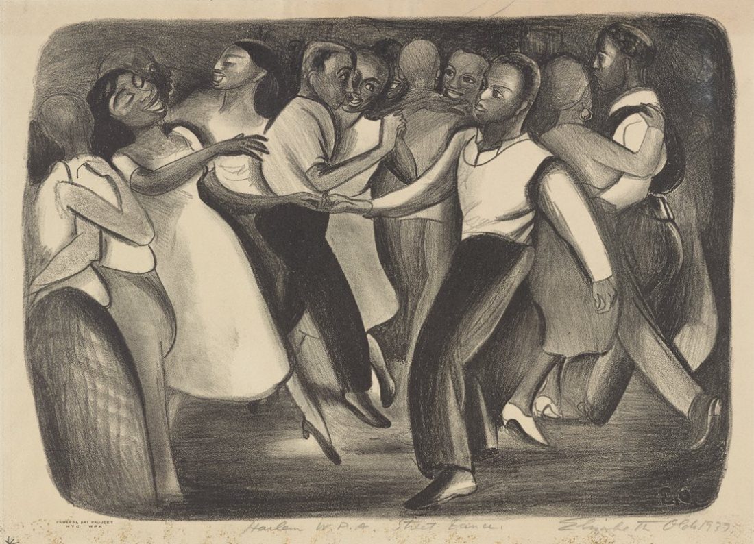 Harlem WPA Street Dance, by Elizabeth Olds, c. 1940.