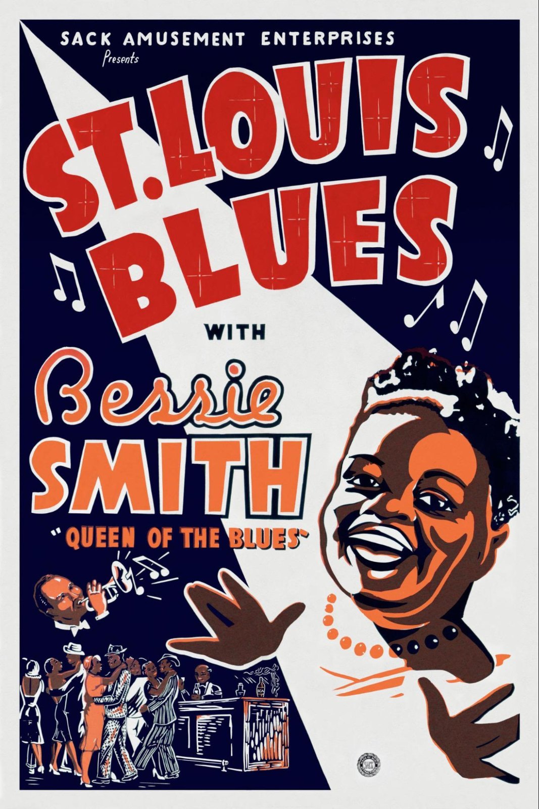 Poster for the film St. Louis Blues, with Bessie Smith, 1929.